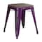 Flash Furniture 4 " Purple Metal Stool with Wood Seat, PK4 ET-BT3503-18-PR-WD-GG - alternate 4